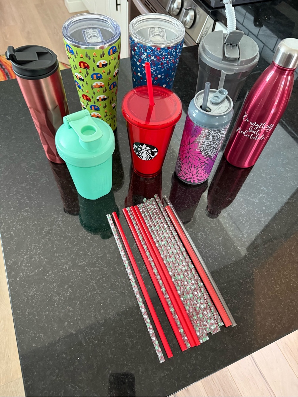 Starbucks Red Reusable Cup with Straw